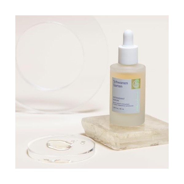 Schwanen Garten Sérum antioxydant 1,35 oz / 40 ml - Traitement essentiel, ingrédients biologiques et récoltés personnellement