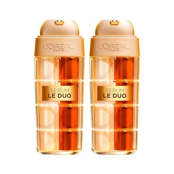 LOréal Paris Age Perfect Anti-Aging Sérum Le Duo pour tous les types de peaux, double action, raffermissant et éclaircissant