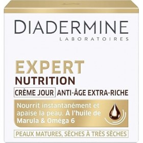 Diadermine - Crème de Jour Anti-Âge Extra Riche - Expert Nutrition - Soin Jour - Peaux Matures Sèches à Très Sèches - Soin du...