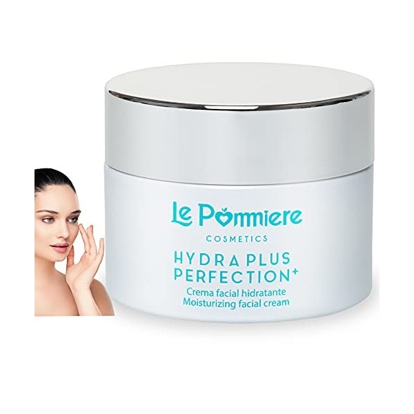 Le Pommiere - Crème Anti-Âge Nourrissante Hydratante 50 ml, anti-rides. Acide hyaluronique et collagène. Vitamines A, C, E, Q