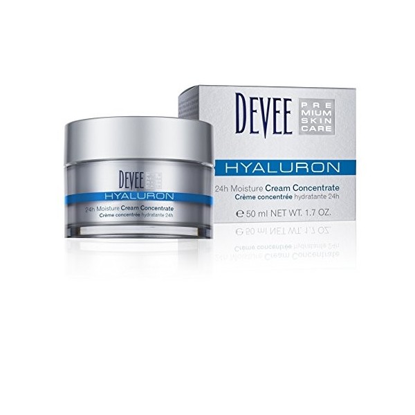 Crème hydratante à lacide hyaluronique pour le visage 24h - Testé dermatologiquement - Crème riche - Nourrit et nourrit la p