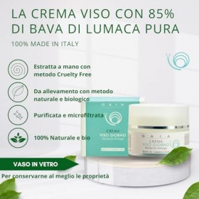 Greenlab Elicicoltura Crème Visage Bave descargot Pure 85% Gaia 50ml. Hydratant, Antiage, Apaisant, Nutritif, Étirer les rid