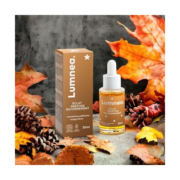 Lumnea. - Huile Visage Bio Tout-en-Un - Hydratation, Nutrition & Éclat - Apporte Éclat et Radiance - Tous Types de Peau - 30m