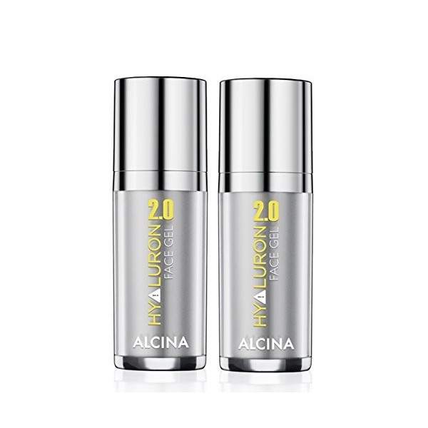 Alcina Lot de 2 flacons de gel hyaluronique pour le visage 2.0 30 ml