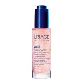 Uriage Age Absolu Sérum Micro-Redensifiant Booster de Collagène - Peptides de Pro-Collagène & Rétinol - Effet Repulpant Imméd