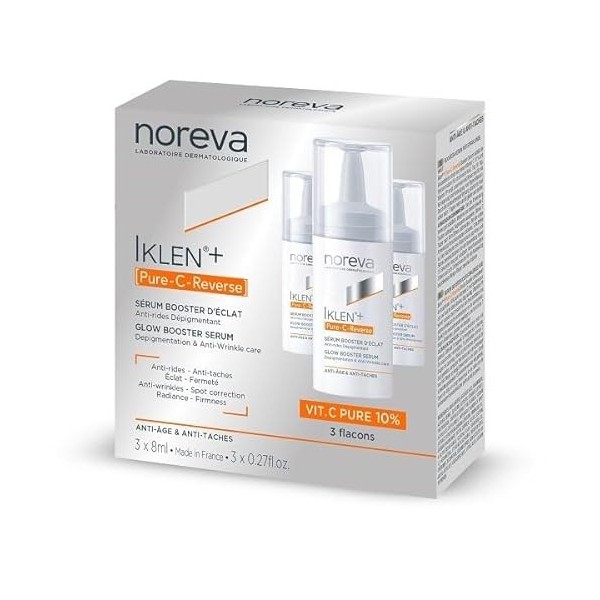 Noreva Iklen+ [Pure-C-Reverse] Sérum Booster dÉclat Lot de 3 x 8 ml