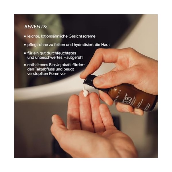 bonne chance JUNGLÜCK Crème Hyaluronique Légère | Nourrit sans être gras et hydrate intensément la peau