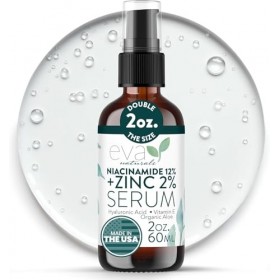 12% Niacinamide Serum for Face + Zinc PCA – Vitamin B3, 2% Zinc PCA and Hyaluronic Acid Serum Known to Even Skin Tone, Shrink