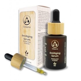 Olleeno Sérum anti-âge bio 30 ml avec rétinol naturel et squalane - Sérum hydratant pour le visage