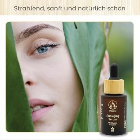 Olleeno Sérum anti-âge bio 30 ml avec rétinol naturel et squalane - Sérum hydratant pour le visage