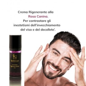 Crème Visage Régénérante RC Anti-rides Peaux Matures avec Églantier, Rétinol, Vitamine C, Acide Hyaluronique et Coenzyme Q10-