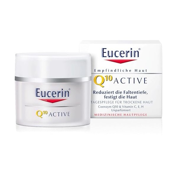 Eucerin Q10 Active für den Tag Anti-Faltenpflege für empfindliche Haut, 50 ml Crème