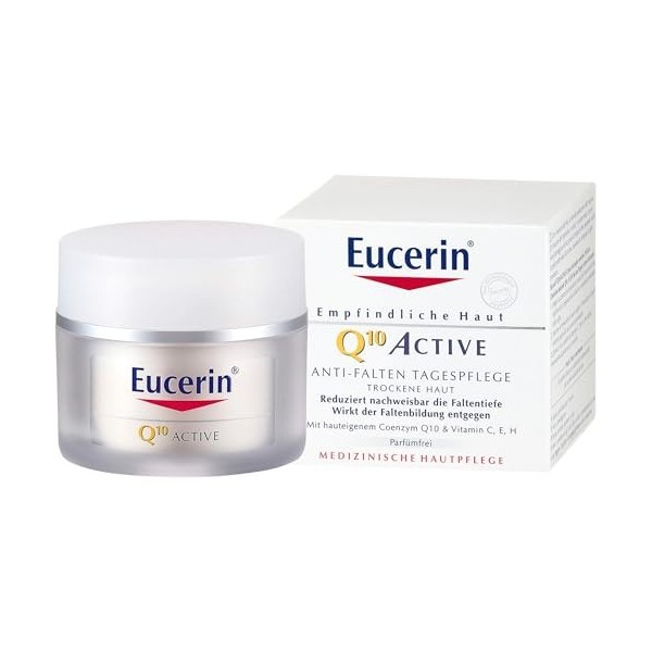 Eucerin Q10 Active für den Tag Anti-Faltenpflege für empfindliche Haut, 50 ml Crème