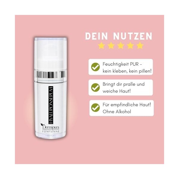 Sérum anti-acide hyaluronique - Sérum anti-âge - Pour pique-nique, peaux mixtes sèches et sensibles