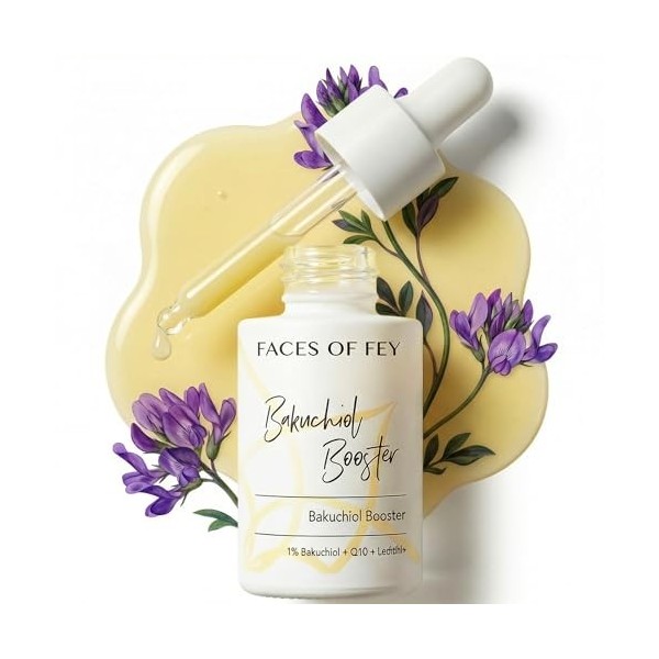 Bakuchiol Sérum anti-âge Booster de sérum anti-âge 1 % Bakuchiol Alternative naturelle au rétinol Q10 & lécithine Cosmétique 