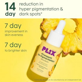 PLIX - THE PLANT FIX Alpha Arbutin Sérum de dépigmentation pour le visage rosé à lananas 2 % pour lélimination de la pigmen