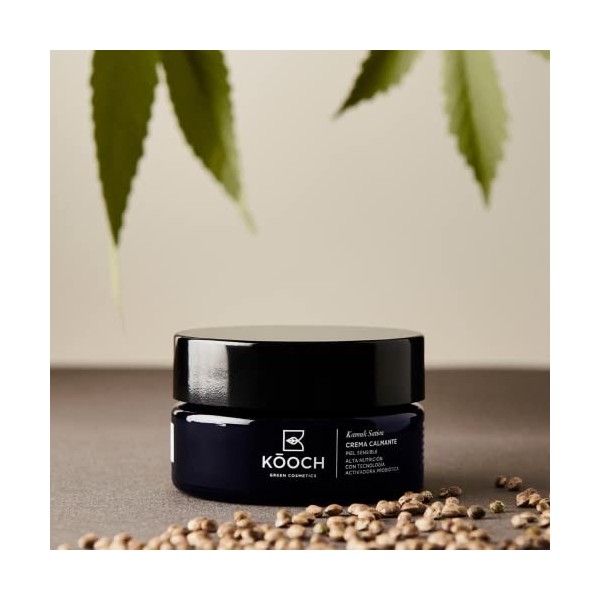 Kooch Kamuk Sativa Sensitive Skin Crème faciale 50 ml, crème végétalienne avec extrait de cannabis, crème hydratante pour le