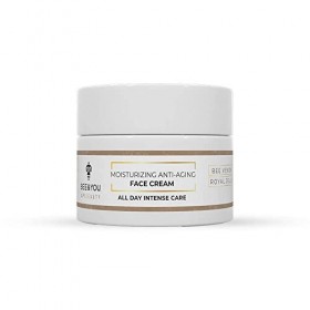 BEE and YOU Anti-Aging Natural Face Cream, Deep Wrinkle Treatment, Rejuvenating and Nourishing with Royal Jelly+Bee Venom She