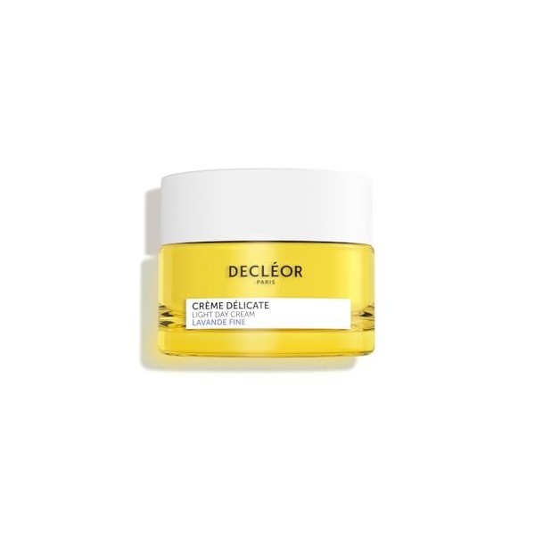 Decléor Crème de Jour Délicate Lavande Fine 50ml – Crème Visage Raffermissante Anti-Rides qui Hydrate et Repulpe, Lisse les R