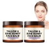 Tallow Raw Honey Lot de 6 baumes hydratants pour le visage et le corps pour peau sèche, crème nourrissante à la lavande pour ...