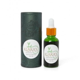 Klara Skincare Green Bright Serum, bisabolol & Dimethyl Methoxy Chromanyl Palmitate, Traitement éclaircissant anti-âge, tache