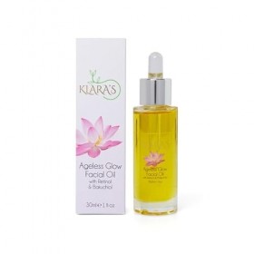 Klara Skincare Ageless Glow Huile pour le visage, anti-âge et raffermissante, alternative au rétinol à base de plantes, 30 ml