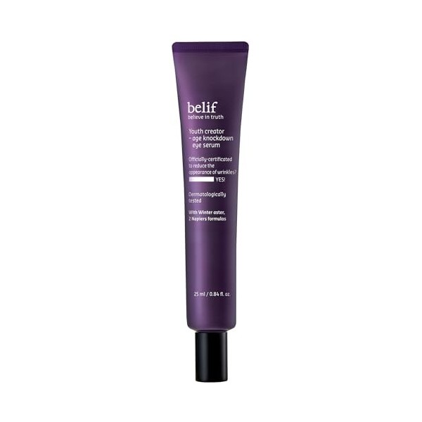 belif Youth creator - age knockdown eye serum | Sérum anti-âge yeux complet, stimule le collagène, réduit rides, raffermit. A...