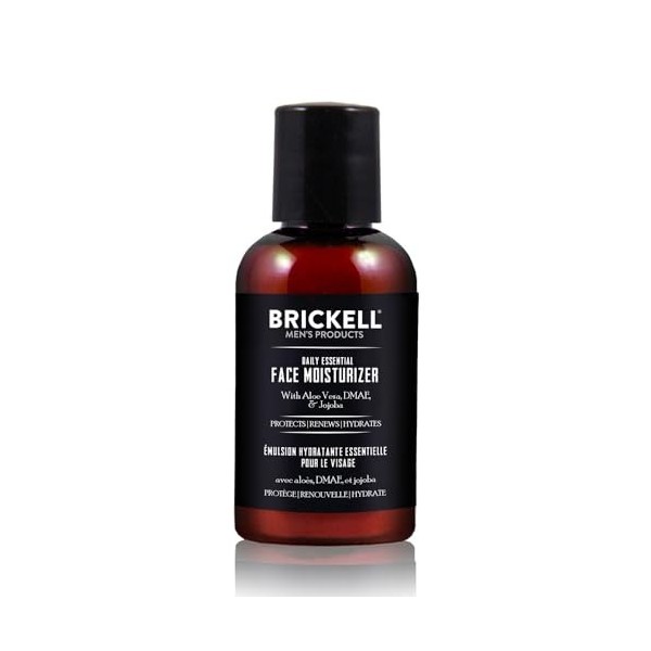 Brickell Mens Products Crème Visage Quotidienne Essentielle - Crème Visage Naturelle et Bio Non parfumée, 59 ml Crème Jour e...