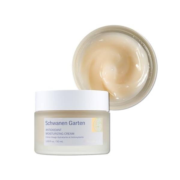 Schwanen Garten Crème hydratante 1,69 oz / 50 ml - Hydratant de jour léger, source dantioxydant SG, végétalien, beauté propr