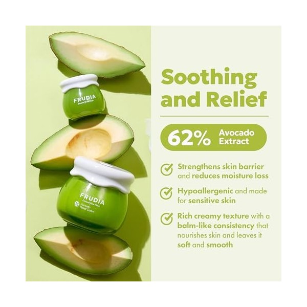 Frudia. Crème Apaisant à Lavocat Soothing Cream Crème Jour et Nuit