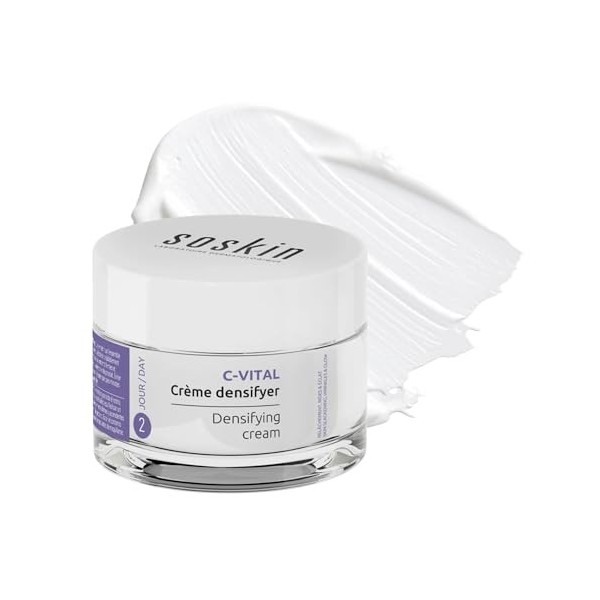 Soskin - Crème Anti-Rides Densifiante Visage - Soin Raffermissant et Hydratant - Texture Lissante Peau Plus Ferme et Éclatant