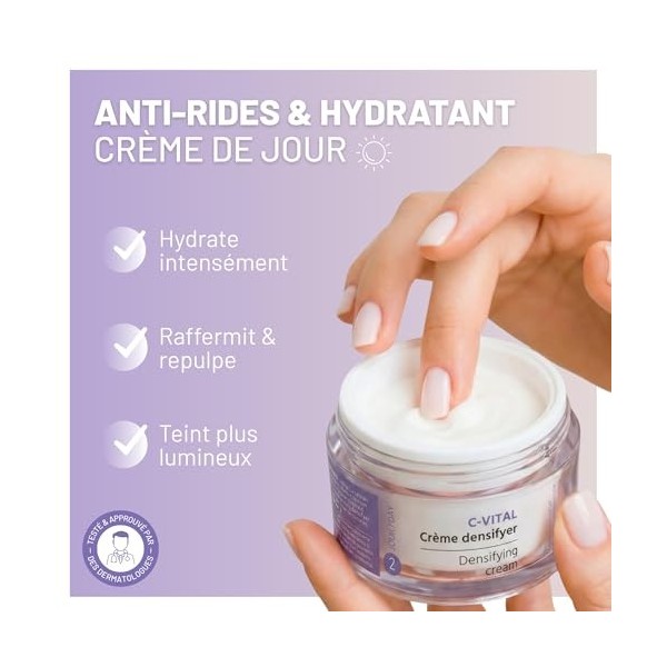 Soskin - Crème Anti-Rides Densifiante Visage - Soin Raffermissant et Hydratant - Texture Lissante Peau Plus Ferme et Éclatant