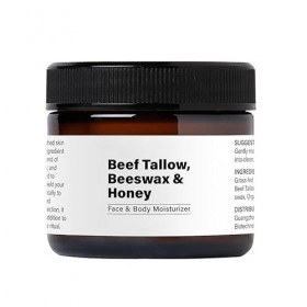 Crème hydratante pour le visage au suif de bœuf et au miel pour le visage et le corps Crème hydratante au suif de bœuf biolog