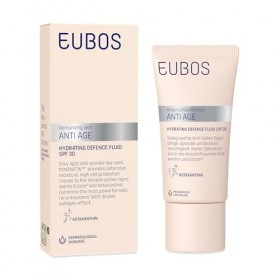 EUBOS | ANTI ÂGE | Fluide Défense Hydratante SPF 30 – Crème Visage Anti-Âge à l’Astaxanthine & Hyaluron | Hydratation 72h & P