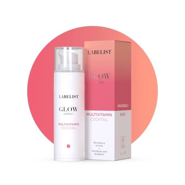 Labelist | Sérum multivitaminé aux vitamines A, B3, C et E | Hydratation, Luminosité et Protection Antioxydante | Avec acide 