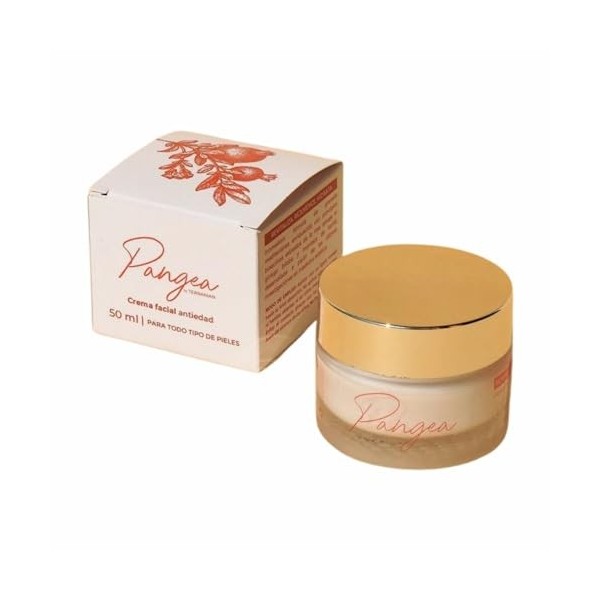 Crème Visage Anti-Âge Rajeunit et Hydrate avec Grenade, Rose Sauvage et Ginkgo Biloba, Protection Antioxydante, 50 ml