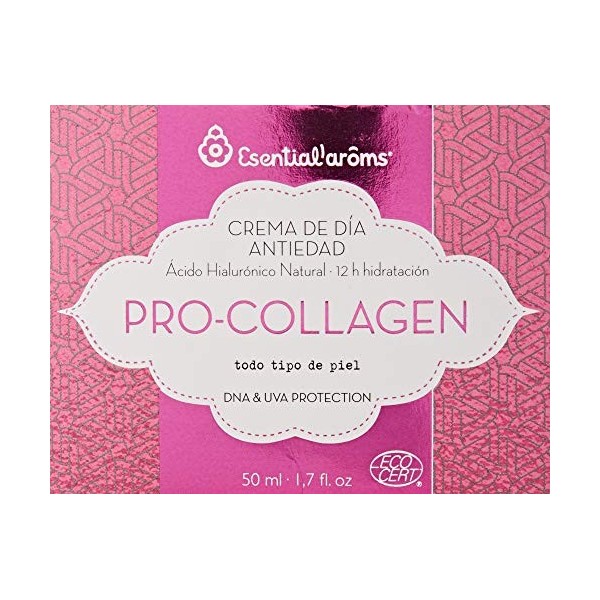ESENTIALAROMS PRO-COLLAGEN crema de dia antiedad – soin visage quotidien pour peau normale à mixte, contenance 50 ml, s’appli