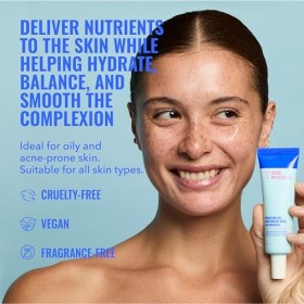 Good Molecules Gel hydratant – Hydratant pour le visage sans huile pour peaux grasses avec électrolytes ultra hydratants pour