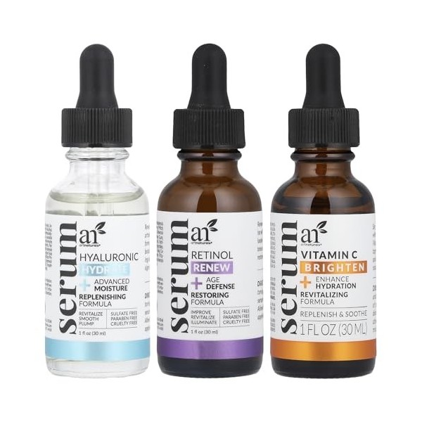 Art Naturals Lot de 3 sérums pour le visage