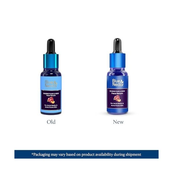 Blue Nectar Sérum visage prune pour lacné et les marques | Solution sans huile pour peaux grasses | Minimise les pores et la