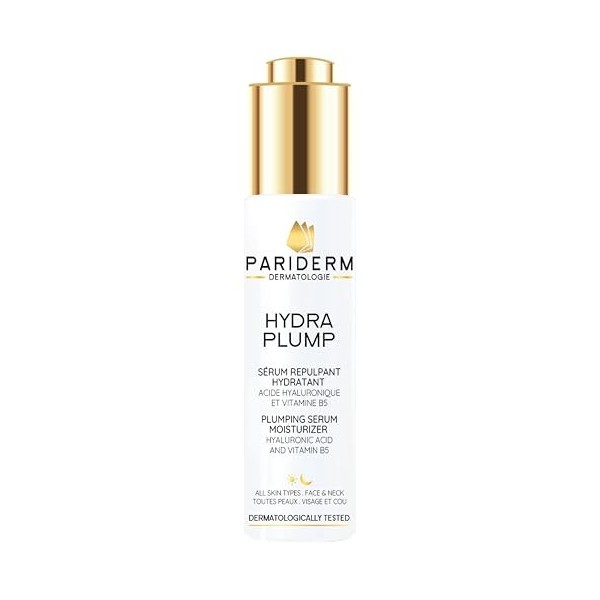 PARIDERM DERMATOLOGIE – HYDRA PLUMP – Sérum Hydratant Repulpant – Soin Visage Hydratant - Pour tous Types de Peaux - 30 ml