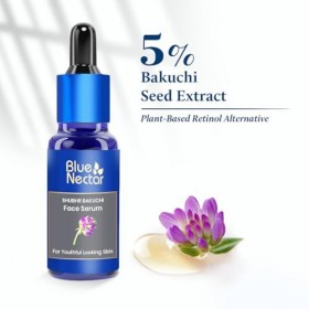 Blue Nectar Sérum pour le visage 5 % Bakuchiol - Sérum anti-âge naturel avec rétinol - Alternative pour réduire les lignes fi