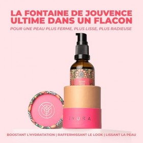iYURA Yauvari Sérum Anti-Âge Visage, Cou & Décolleté | Hydratant Vegan au Gramme Noir | Peaux Sèches & Matures | Réduit Rides