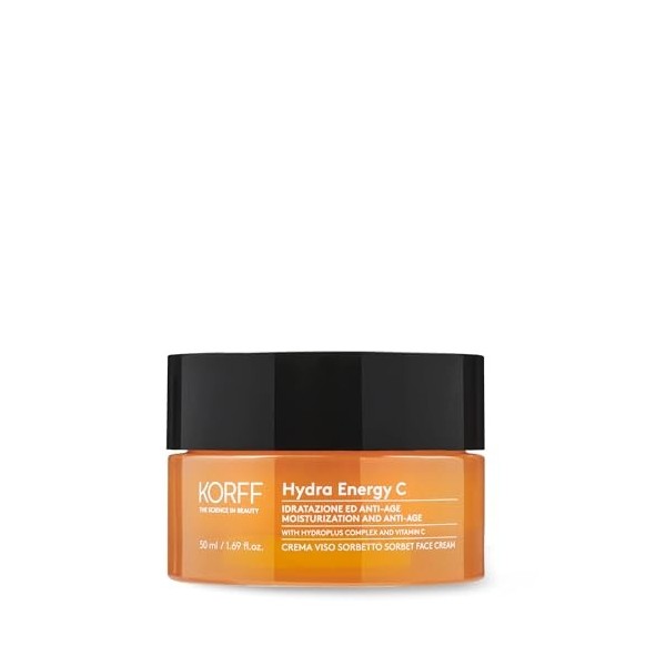 Korff Hydra Energy C Crème visage avec complexe Hydroplus Formule hydratante à lacide hyaluronique pour peaux normales et mi