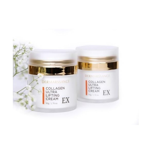 DERMARSSANCE Collagen Ultra Lifting Cream EX - Crème Hydratante Anti-Âge avec Collagène Végétalien
