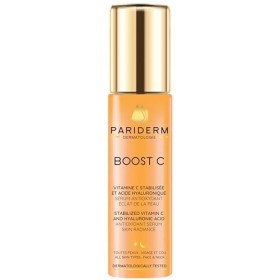 PARIDERM DERMATOLOGIE – BOOST C – Sérum antioxydant à la Vitamine C Stabilisée et à lacide hyaluronique – Soin Visage Eclair