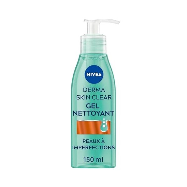 NVEA – Gel Purifiant Anti-Imperfections pour Peau Mixte, Nettoyage Doux et Efficace 150 mL - Le lot de 3
