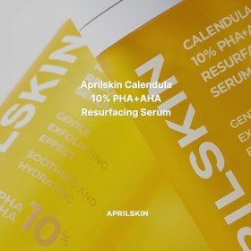 APRILSKIN Calendula10% PHA+AHA Sérum resurfaçage | Végétalien, sans cruauté envers les animaux | Peaux sèches, sensibles, suj