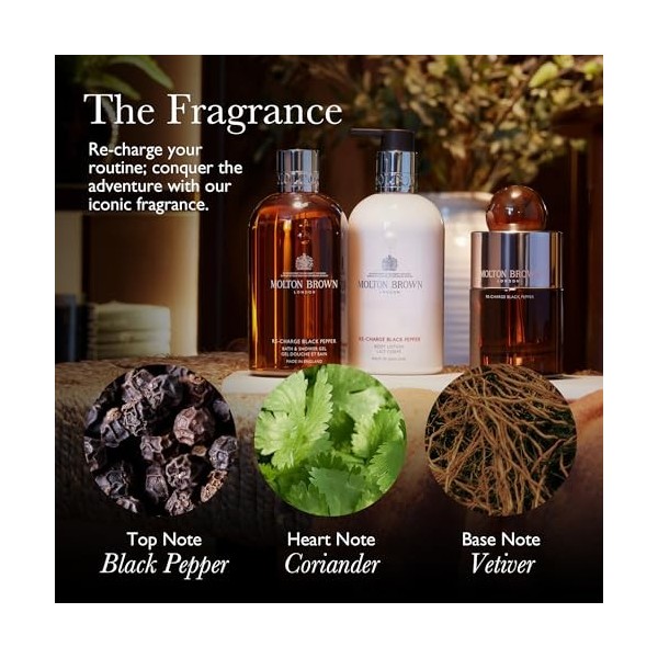 Molton Brown Re-Charge Black Pepper Lotiune Corp 300Ml Crème Jour et Nuit