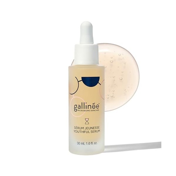 Gallinée - Sérum Visage Jeunesse avec Postbiotique et Acide Lactique - Anti-Âge & Anti Rides - Sérum Hydratant Visage - Testé
